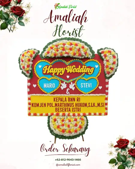 Papan Bunga Pernikahan Baso